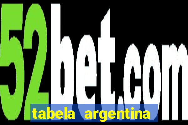 tabela argentina torneo betano